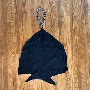 BB Dakota Black Tie Scarf Top
